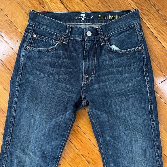 7 For All Mankind 'A' Pkt Pocket Bootcut Denim Jeans Size 29 - Picture 2 of 12